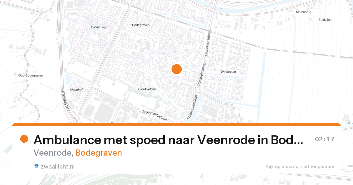 Ambulance met spoed naar Veenrode in Bodegraven — 29 mei 2026