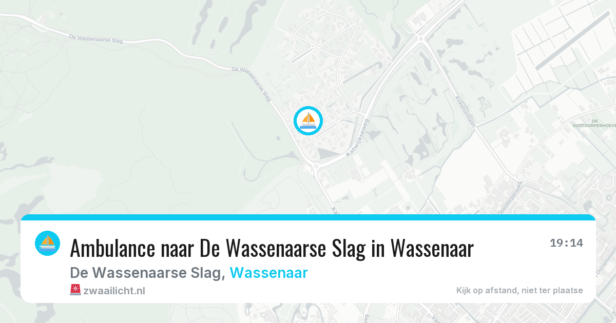 Ambulance naar De Wassenaarse Slag in Wassenaar — 14 jul 2026