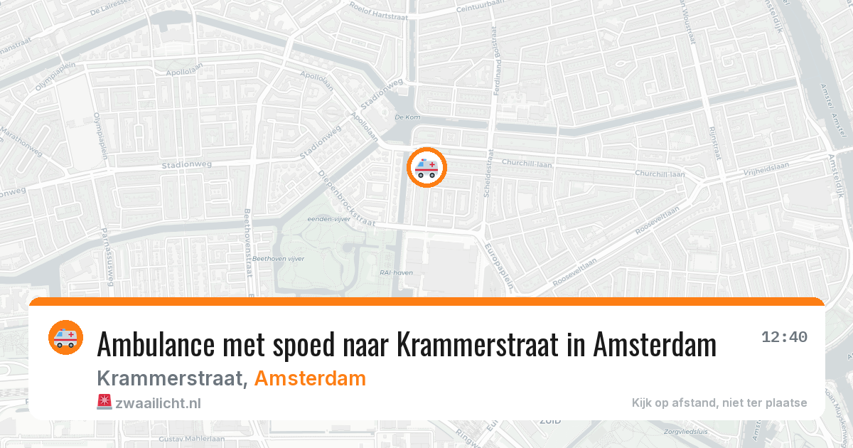 Ambulance met spoed naar Krammerstraat in Amsterdam — 25 mei 2026