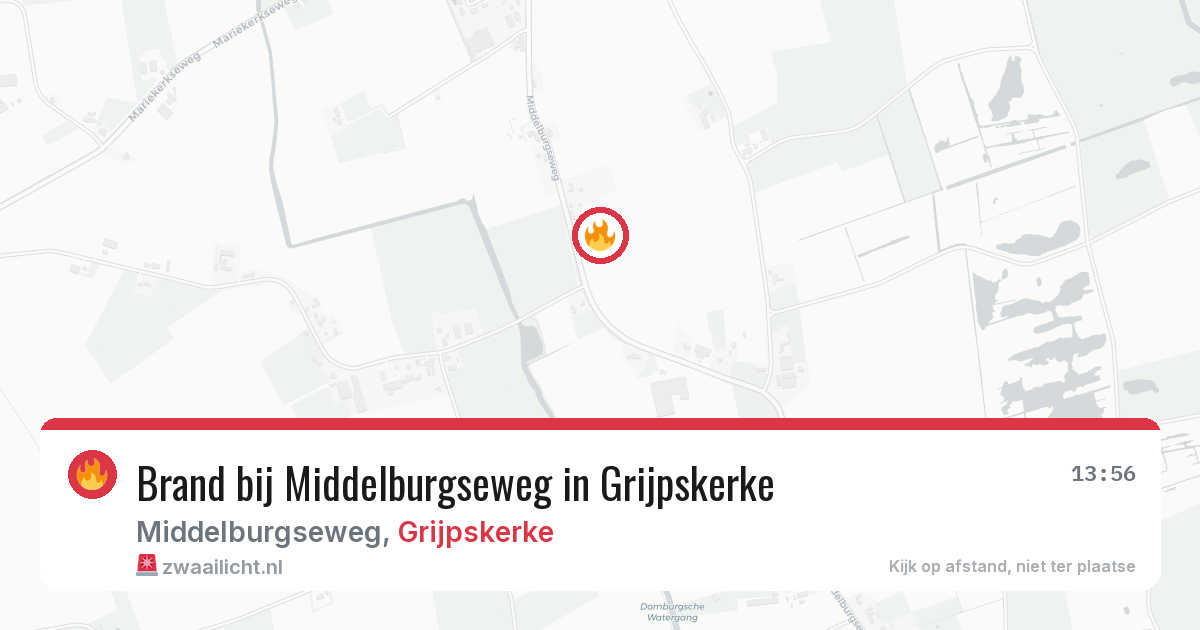 Brand bij Middelburgseweg in Grijpskerke — 11 aug 2026