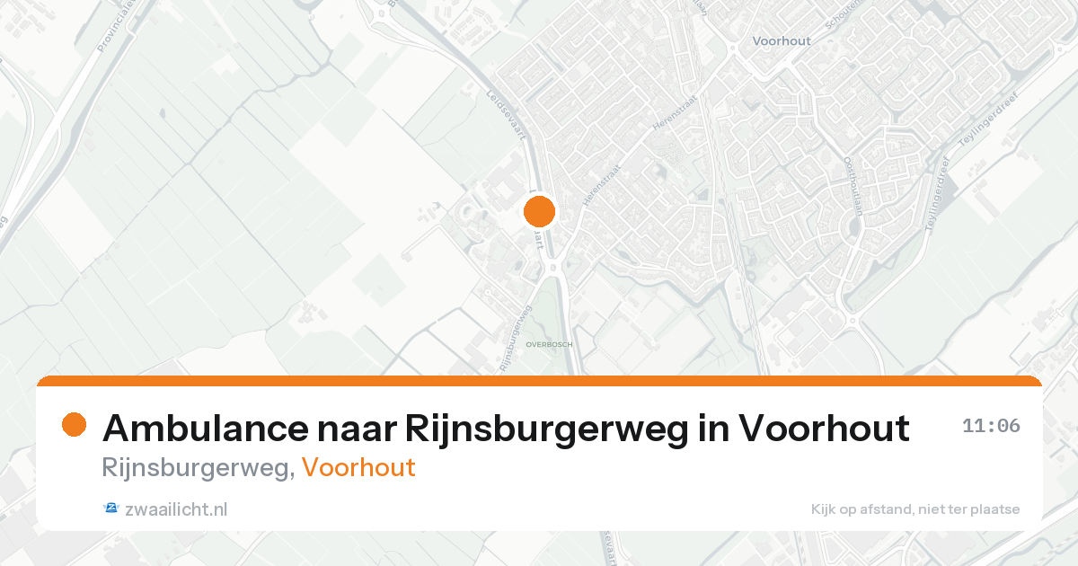 Ambulance naar Rijnsburgerweg in Voorhout — 16 mei 2026