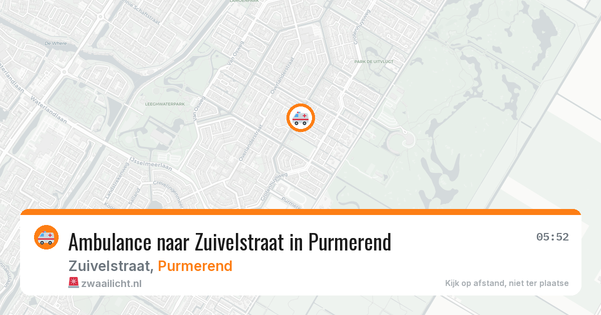 Ambulance naar Zuivelstraat in Purmerend — 8 jul 2026