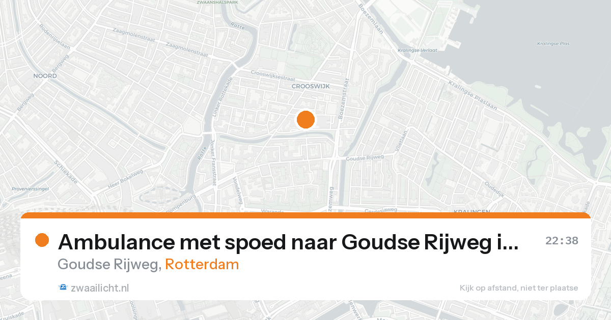Ambulance met spoed naar Goudse Rijweg in Rotterdam — 16 aug 2026
