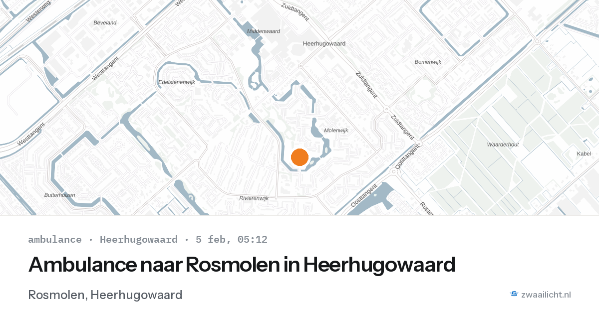 Ambulance naar Rosmolen in Heerhugowaard — 5 feb 2026