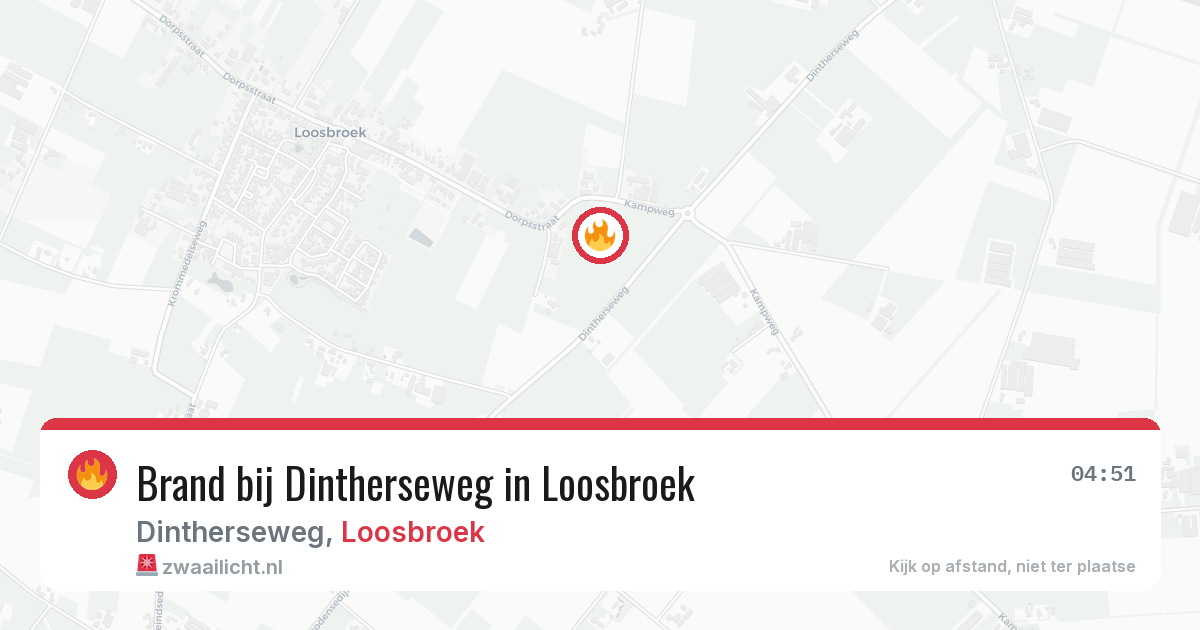 Brand bij Dintherseweg in Loosbroek — 28 jun 2026