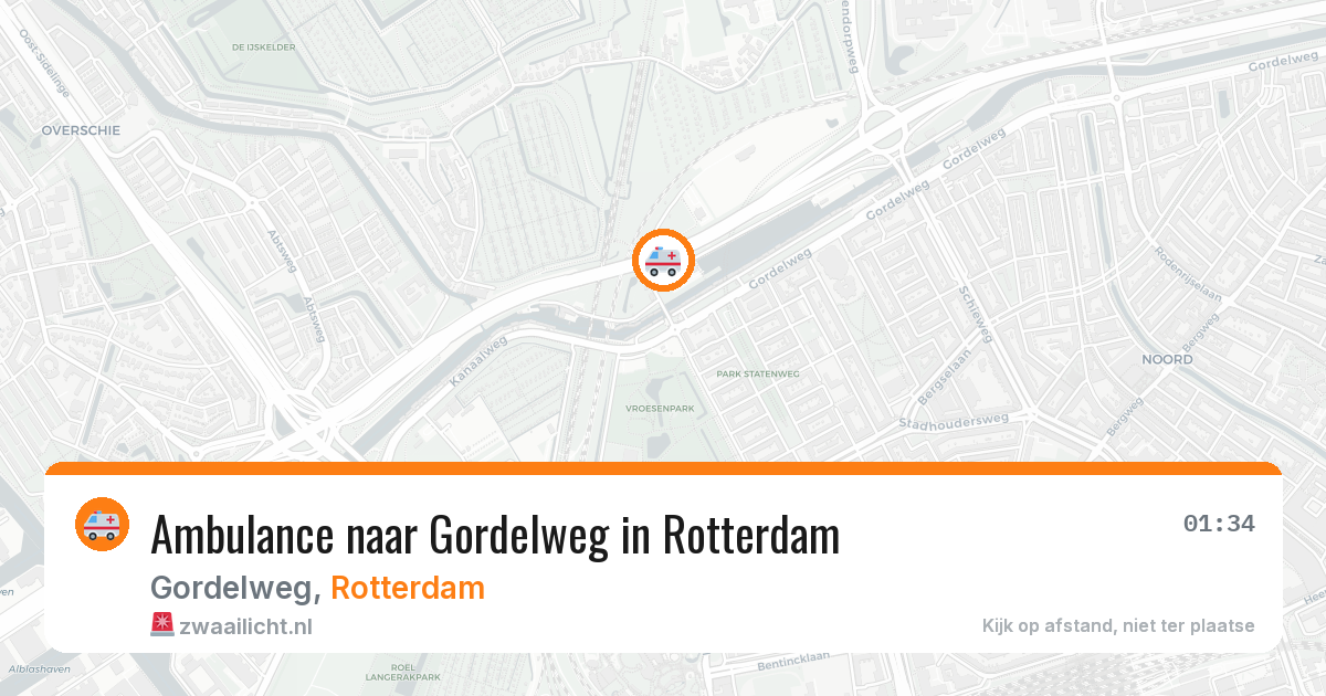 Ambulance naar Gordelweg in Rotterdam — 25 jun 2026
