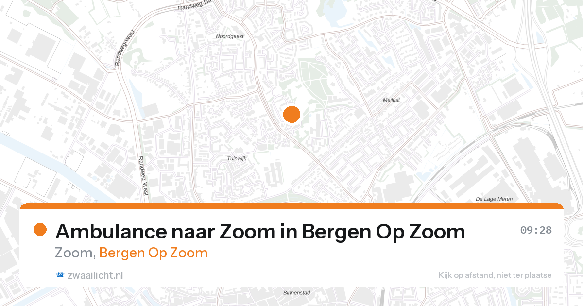 Ambulance naar Zoom in Bergen Op Zoom — 27 aug 2026