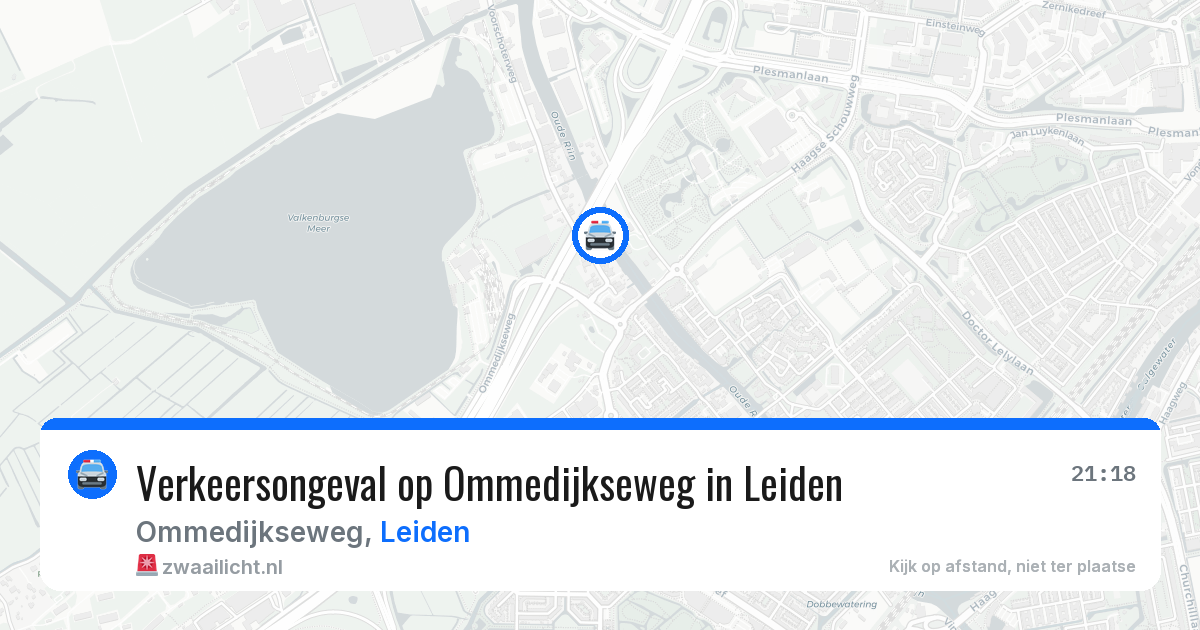 Verkeersongeval op Ommedijkseweg in Leiden — 29 mrt 2026