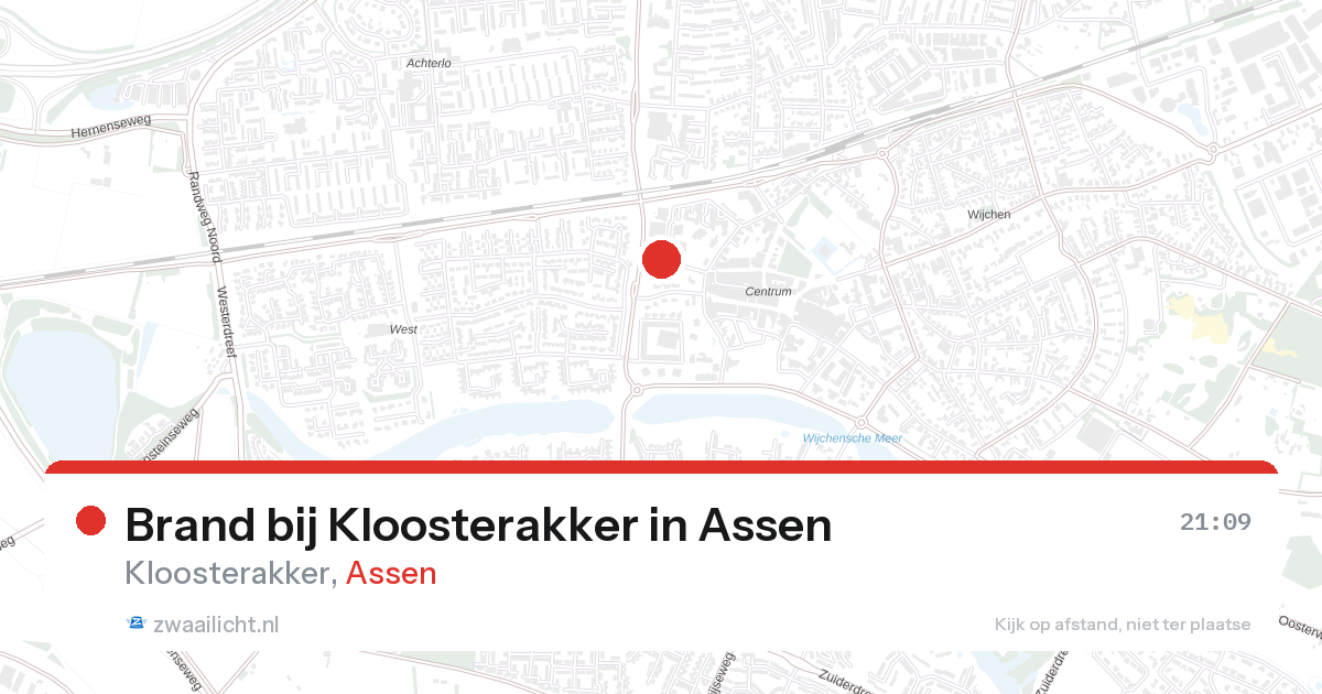 Brand bij Kloosterakker in Assen — 26 aug 2026