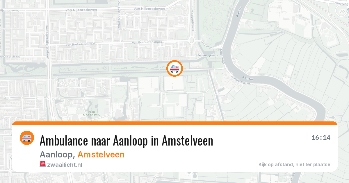 Ambulance naar Aanloop in Amstelveen — 6 jun 2026