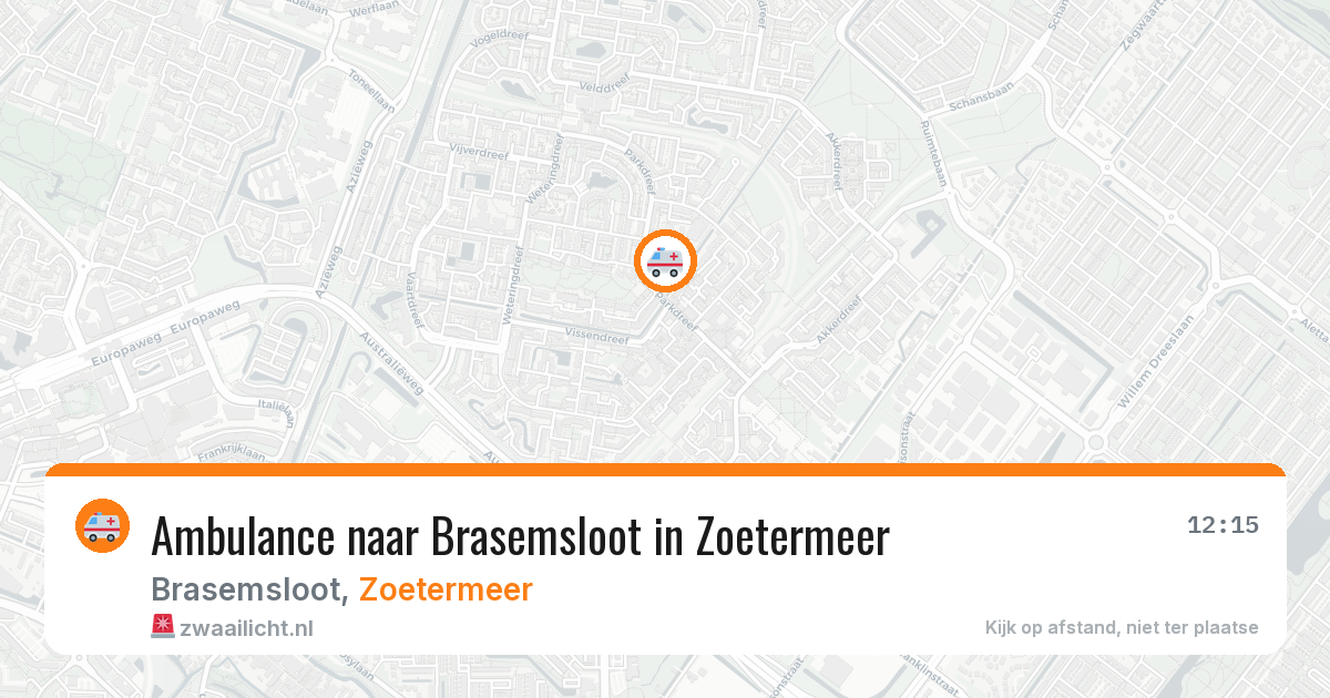 Ambulance naar Brasemsloot in Zoetermeer — 21 mei 2026