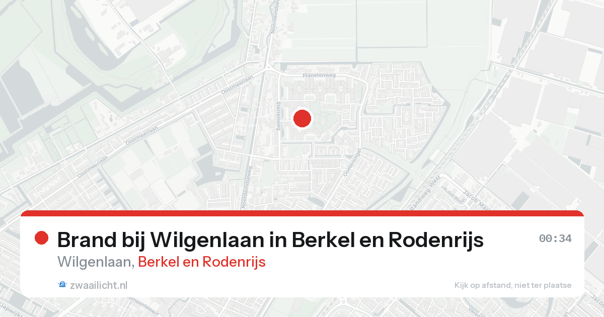Brand bij Wilgenlaan in Berkel en Rodenrijs — 25 aug 2026