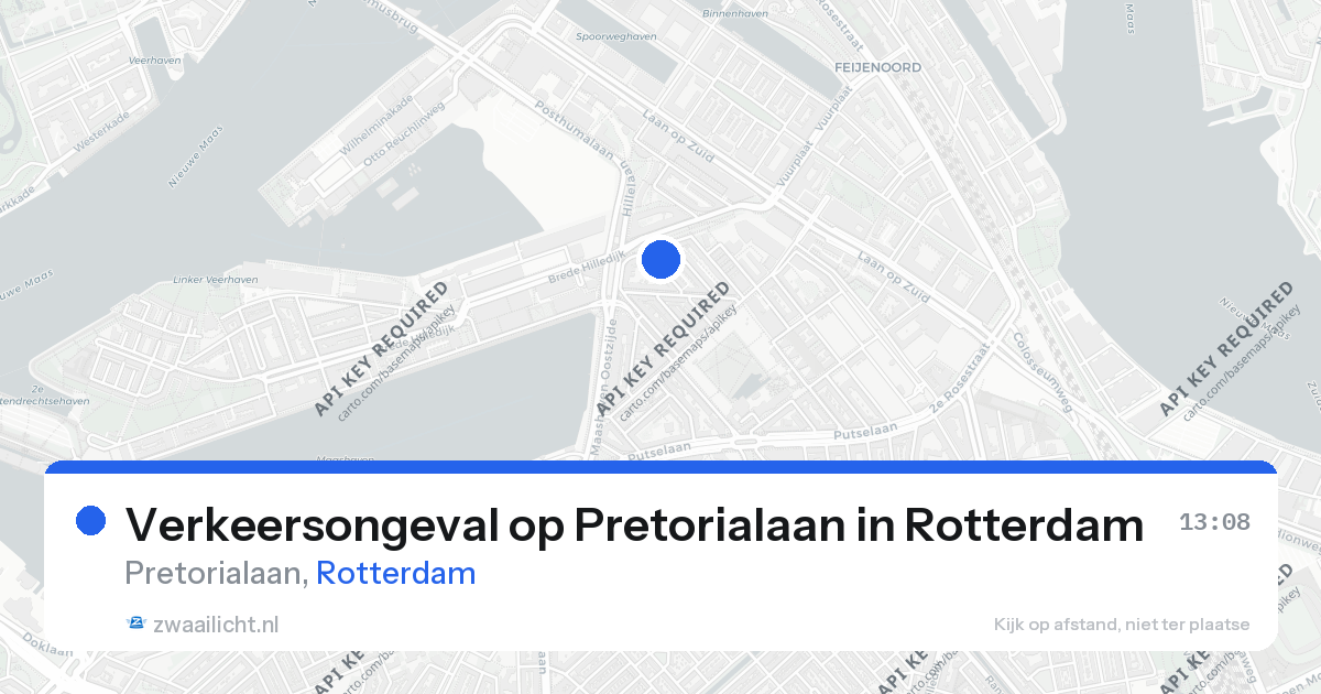 Verkeersongeval op Pretorialaan in Rotterdam — 26 aug 2026