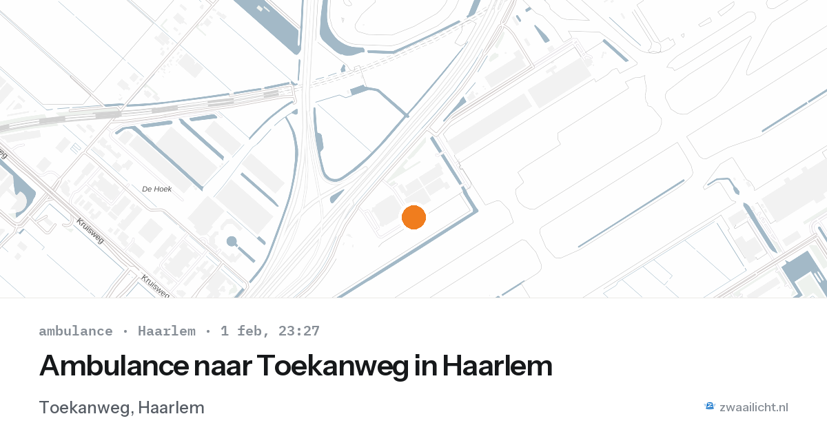 Ambulance naar Toekanweg in Haarlem — 1 feb 2026
