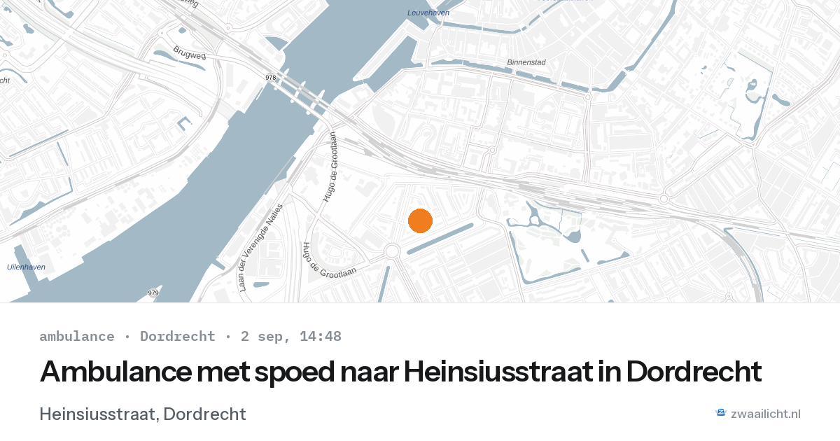 Ambulance met spoed naar Heinsiusstraat in Dordrecht — 2 sep 2026
