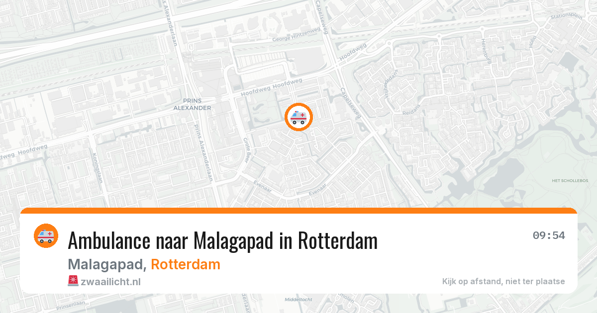 Ambulance naar Malagapad in Rotterdam — 14 mei 2026