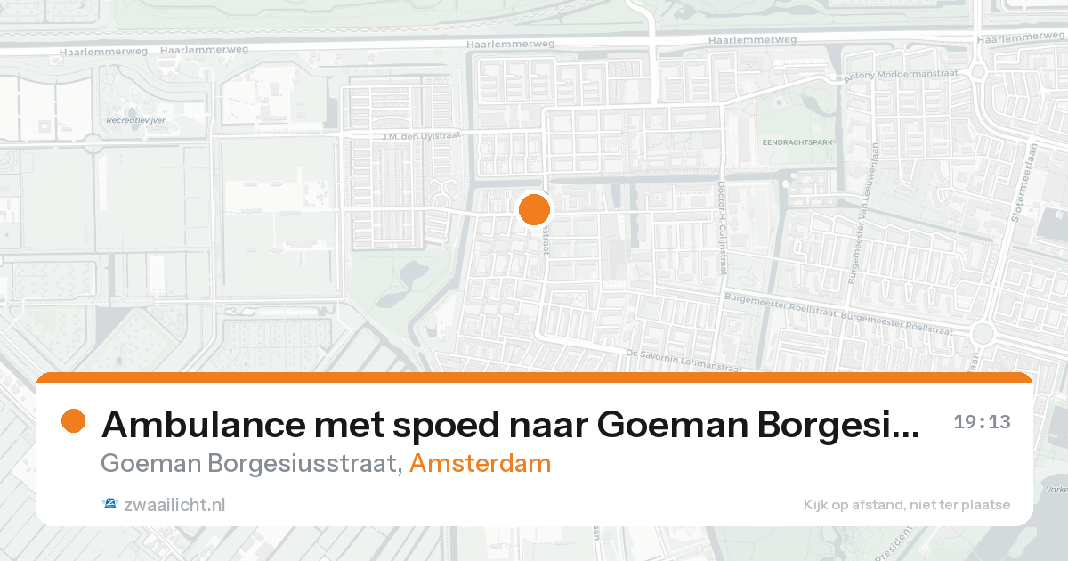 Ambulance met spoed naar Goeman Borgesiusstraat in Amsterdam — 22 jul 2026