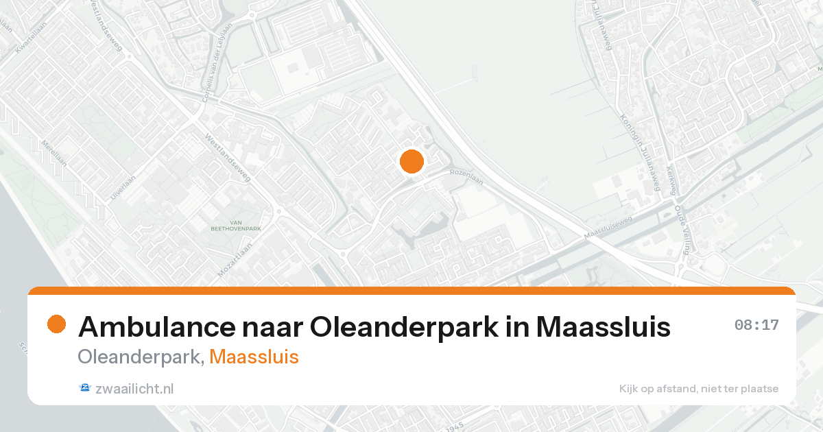 Ambulance naar Oleanderpark in Maassluis — 22 aug 2026