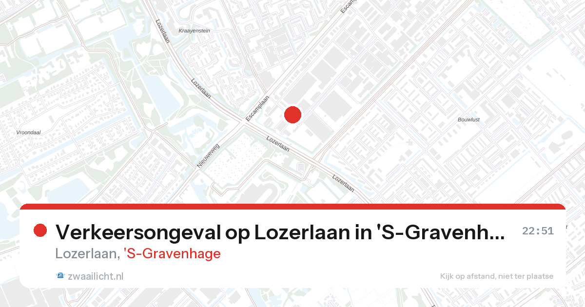 Verkeersongeval op Lozerlaan in 'S-Gravenhage — 26 aug 2026