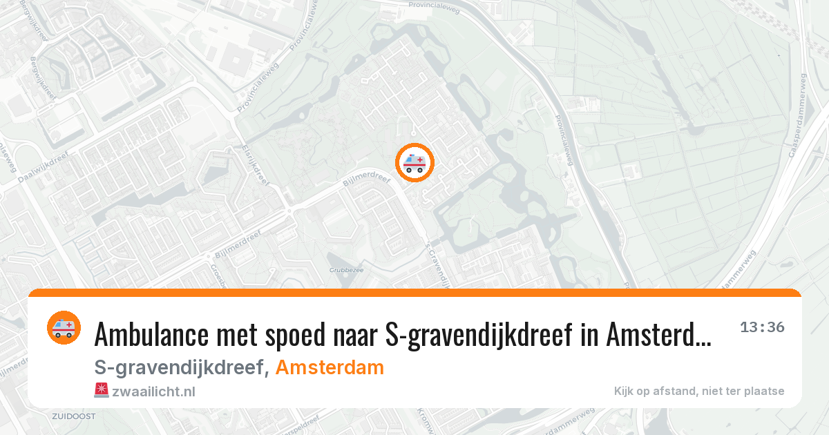 Ambulance met spoed naar S-gravendijkdreef in Amsterdam — 21 jun 2026