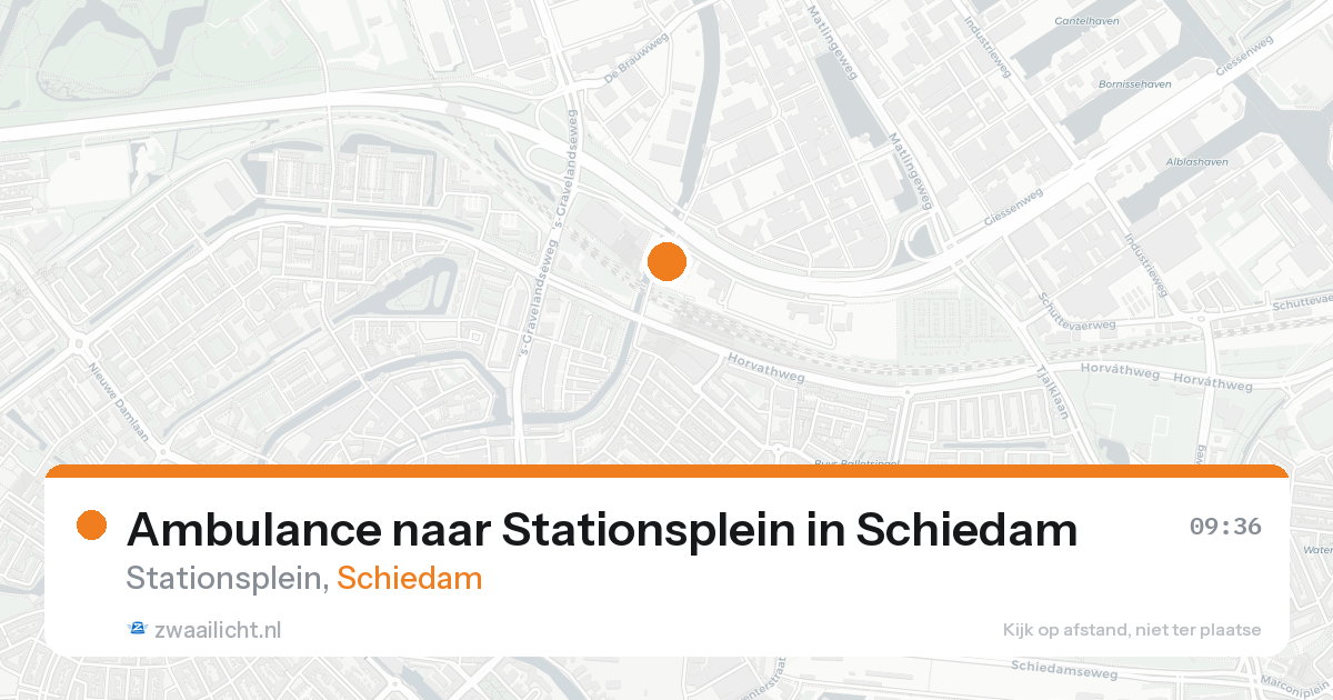 Ambulance naar Stationsplein in Schiedam — 7 feb 2026