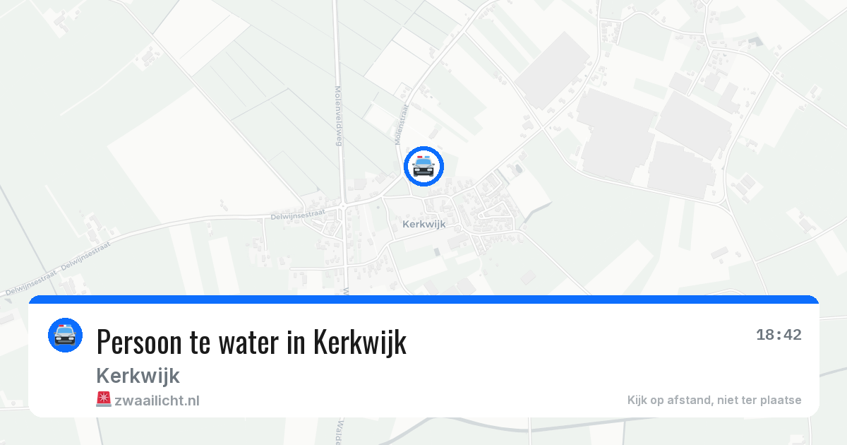 Persoon te water in Kerkwijk — 20 jun 2026