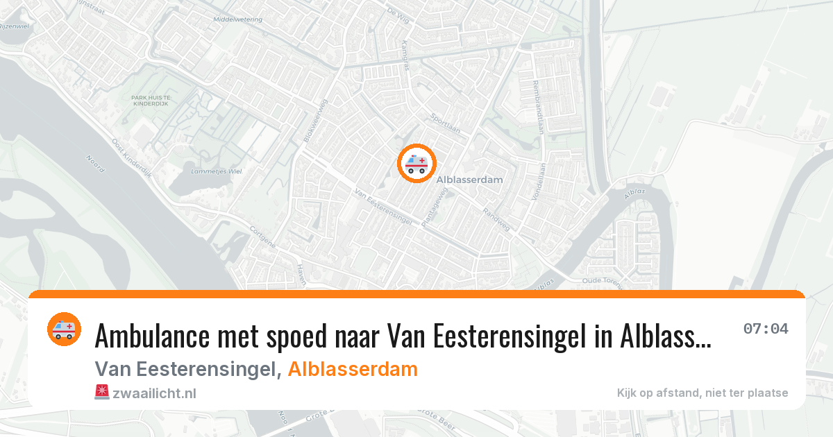 Ambulance met spoed naar Van Eesterensingel in Alblasserdam — 11 apr 2026