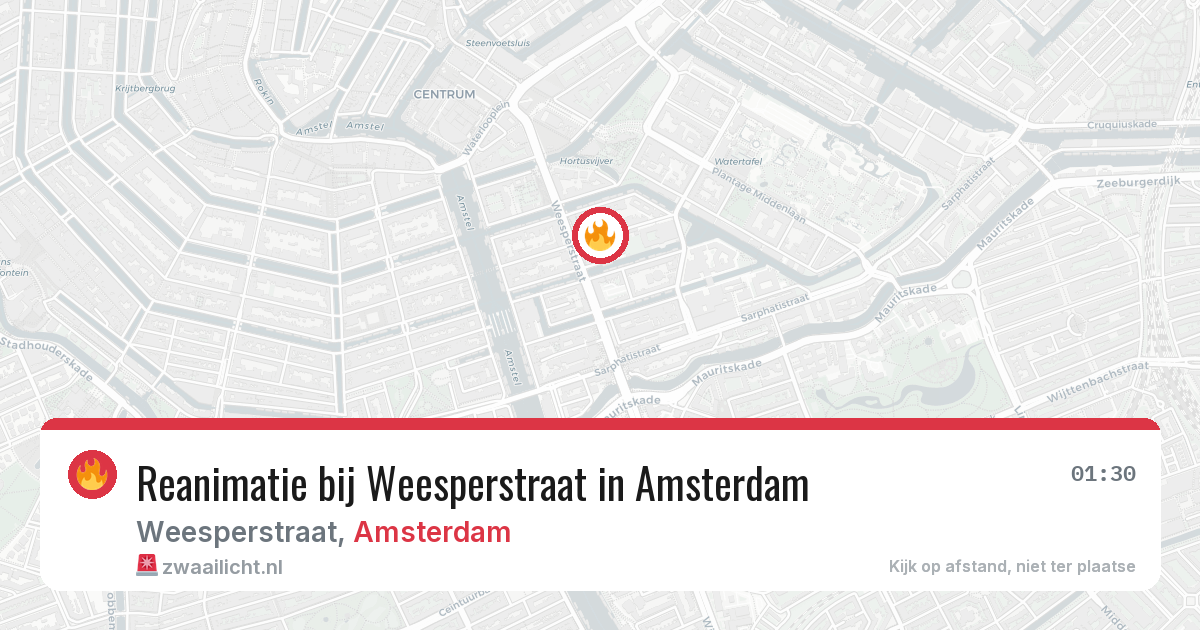 Reanimatie bij Weesperstraat in Amsterdam — 4 mei 2026