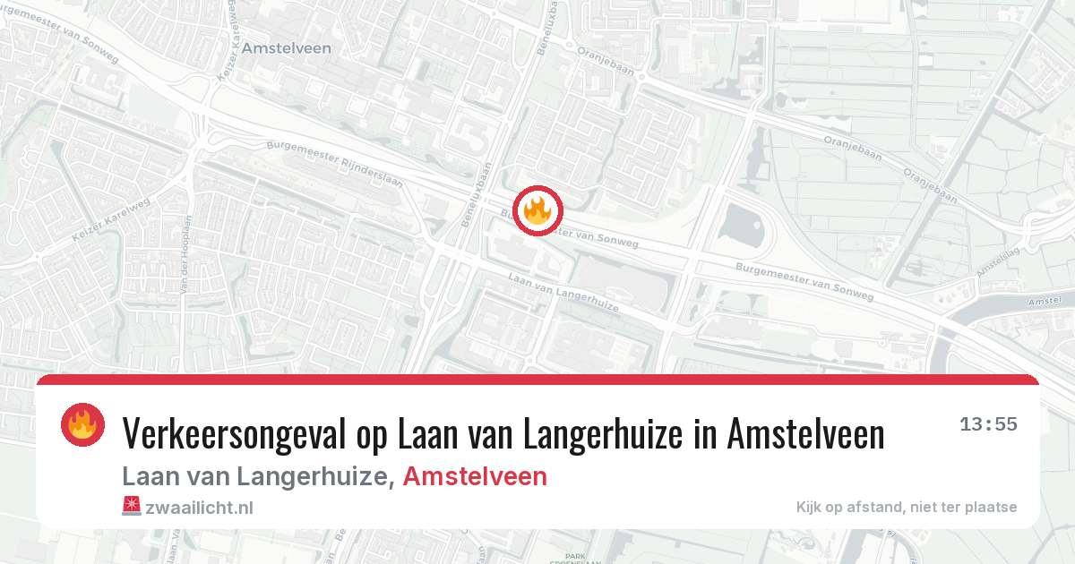 Verkeersongeval op Laan van Langerhuize in Amstelveen — 12 mei 2026