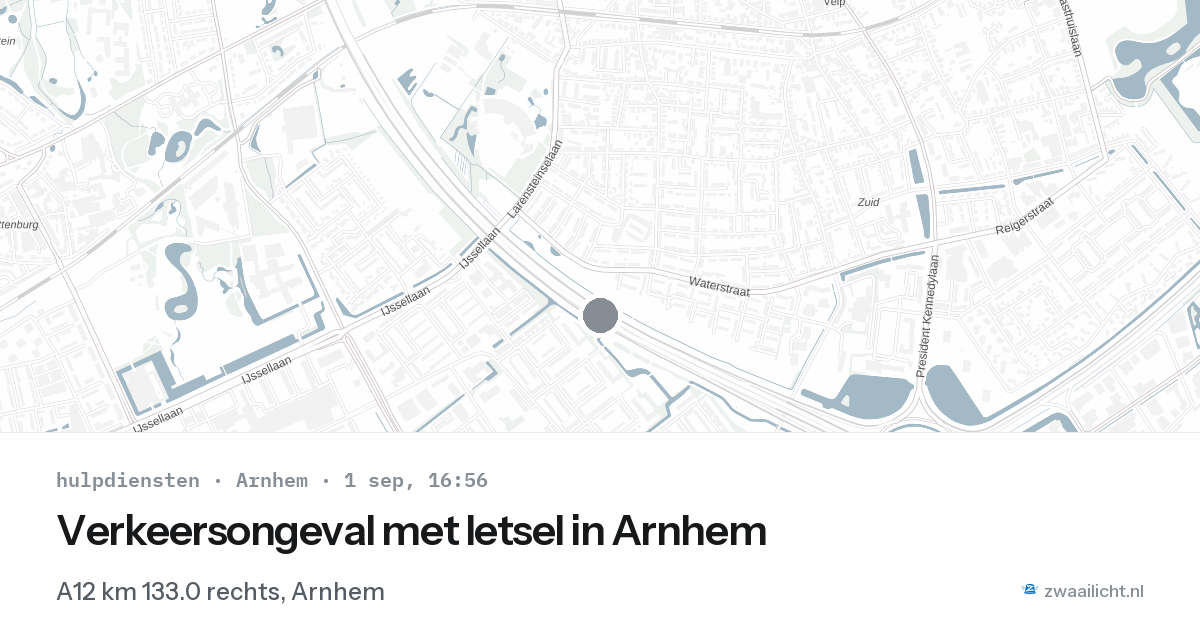 Verkeersongeval met letsel in Arnhem — 1 sep 2026
