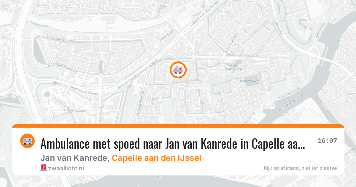 Ambulance met spoed naar Jan van Kanrede in Capelle aan den IJssel — 18 jun 2026