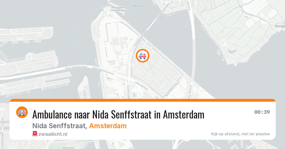 Ambulance naar Nida Senffstraat in Amsterdam — 9 jul 2026