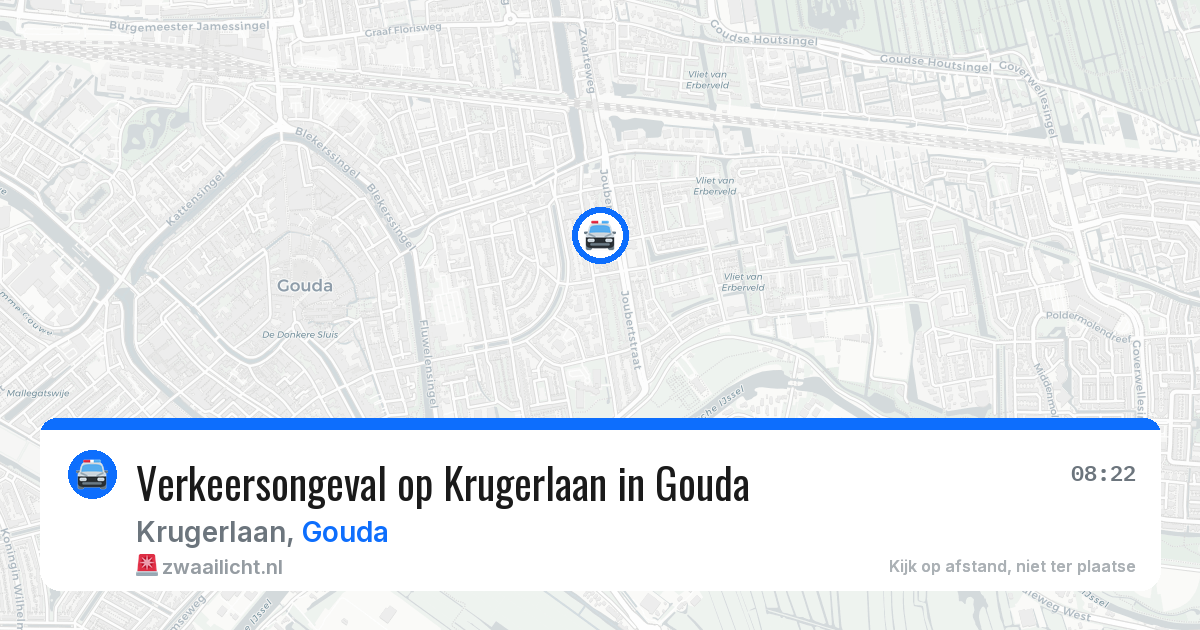 Verkeersongeval op Krugerlaan in Gouda — 18 mei 2026