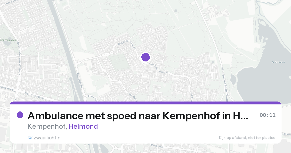 Ambulance met spoed naar Kempenhof in Helmond — 17 aug 2026