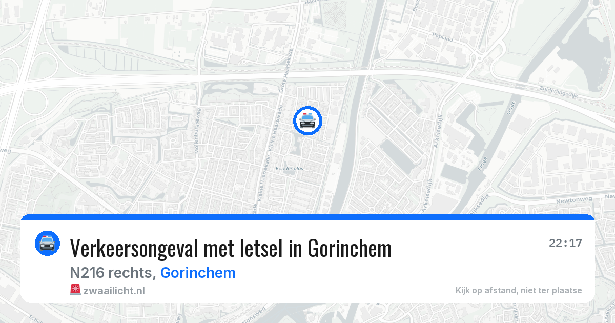Verkeersongeval met letsel in Gorinchem — 18 apr 2026