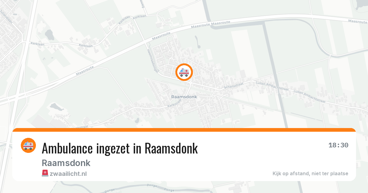 Ambulance ingezet in Raamsdonk — 7 jun 2026