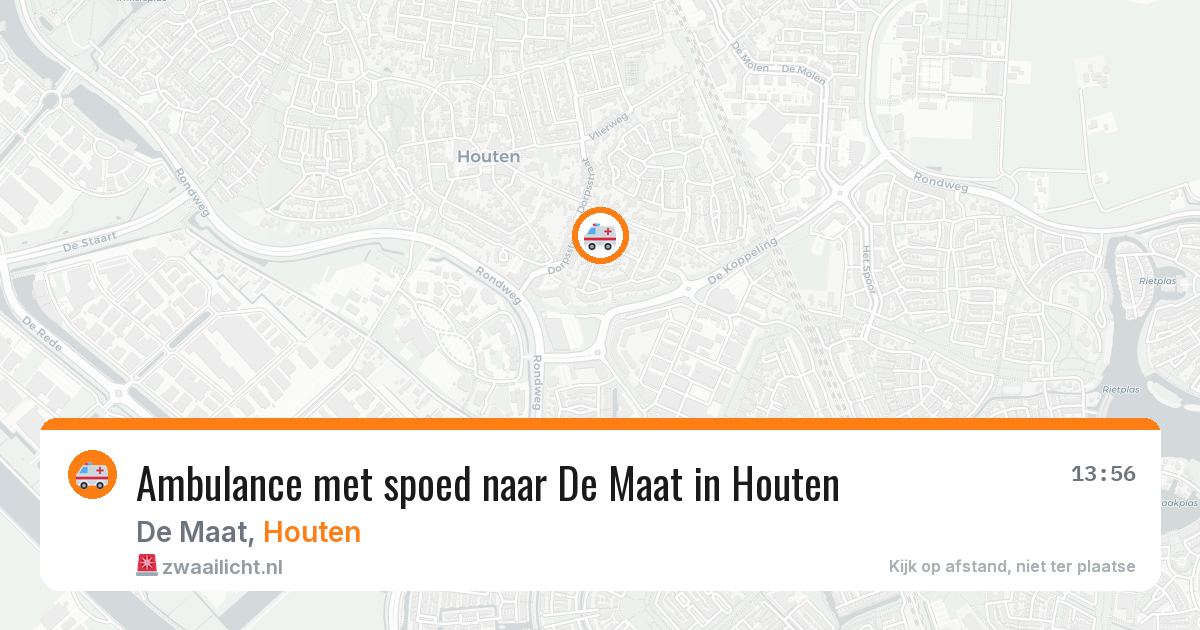 Ambulance met spoed naar De Maat in Houten — 22 mei 2026