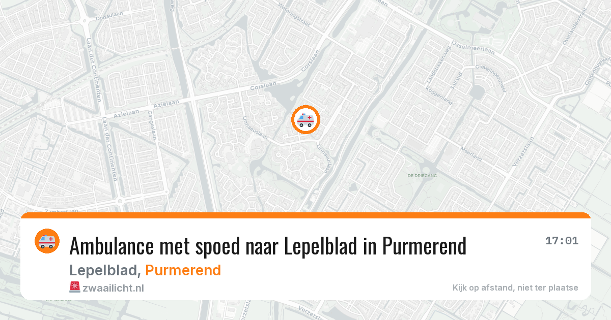 Ambulance met spoed naar Lepelblad in Purmerend — 8 aug 2026
