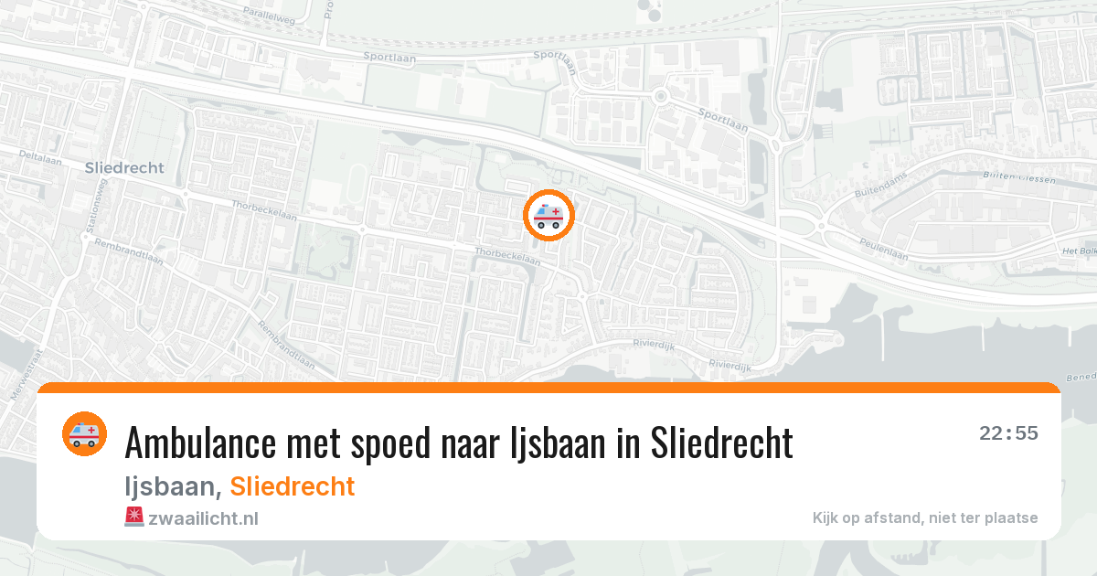 Ambulance met spoed naar Ijsbaan in Sliedrecht — 30 apr 2026