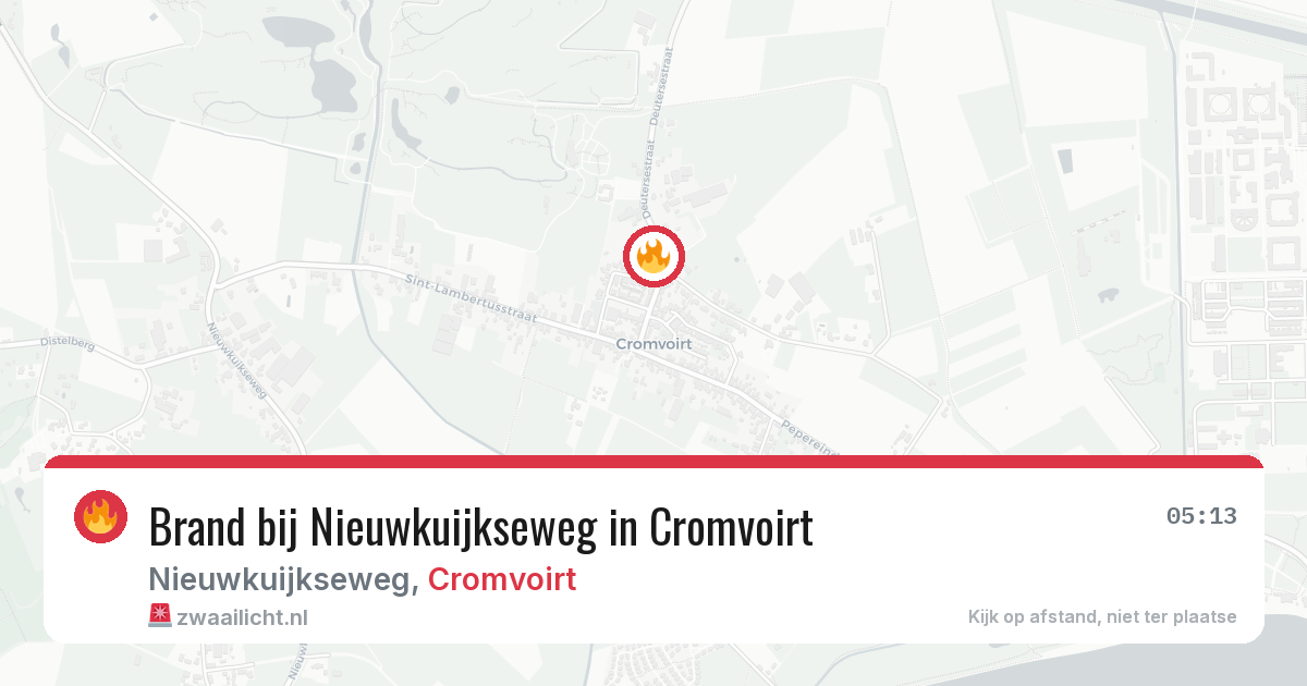 Brand bij Nieuwkuijkseweg in Cromvoirt — 28 jun 2026