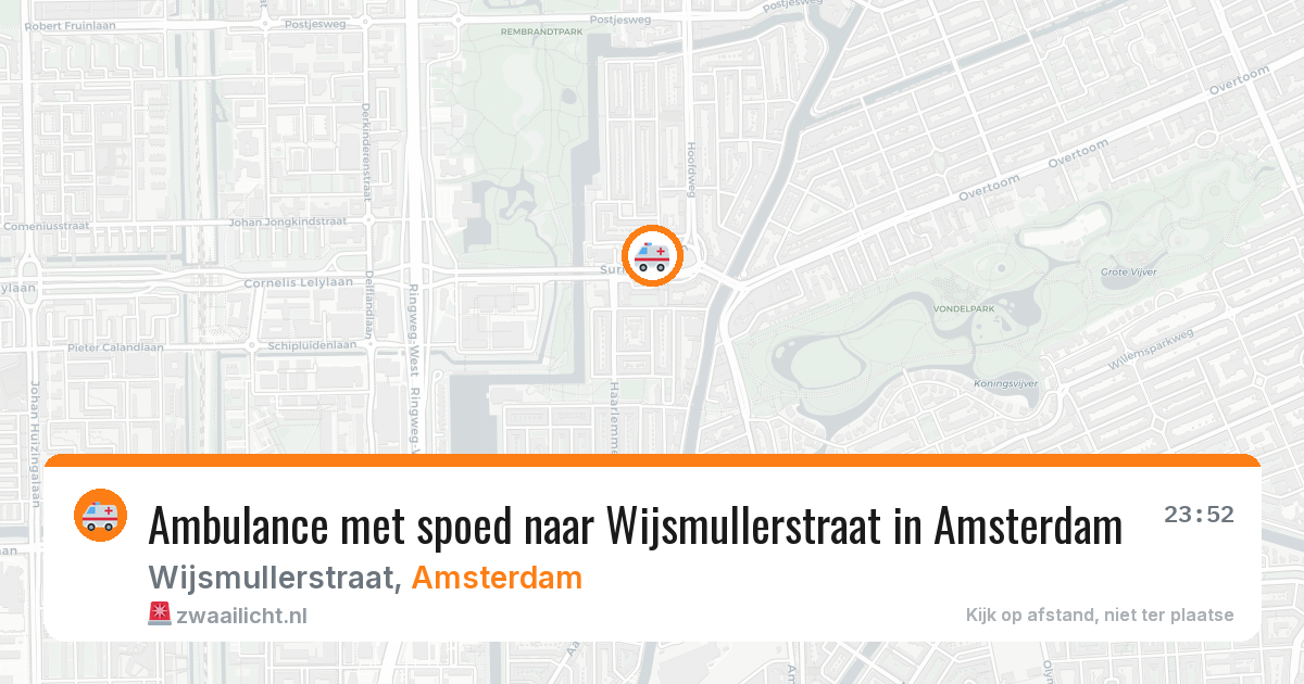 Ambulance met spoed naar Wijsmullerstraat in Amsterdam — 4 apr 2026
