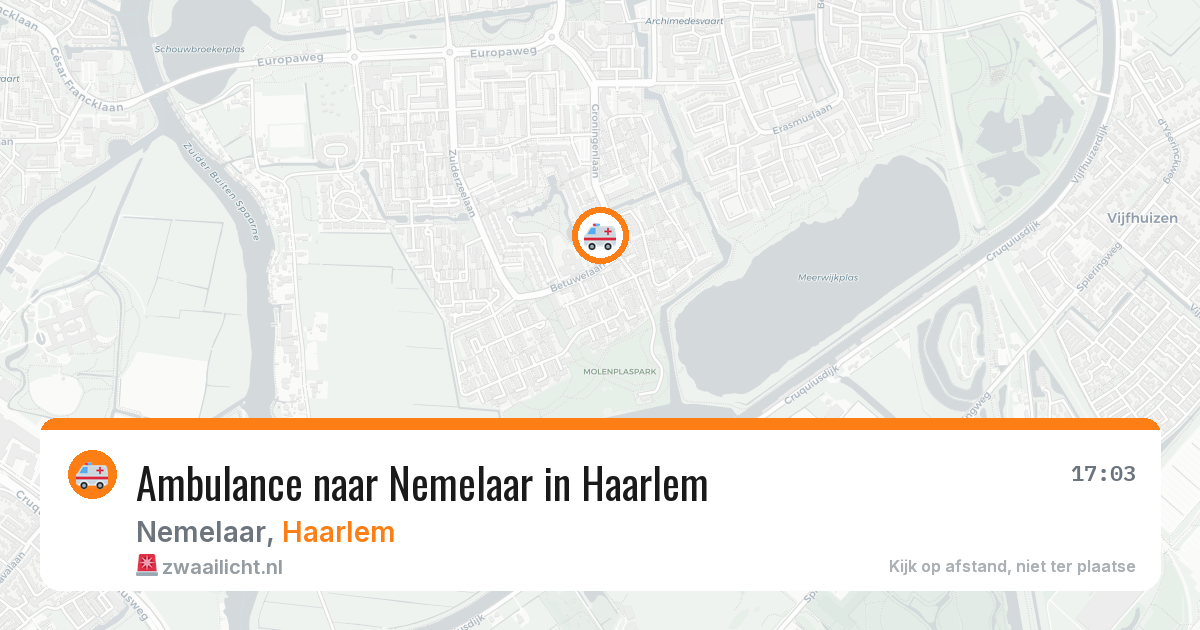 Ambulance naar Nemelaar in Haarlem — 11 mei 2026