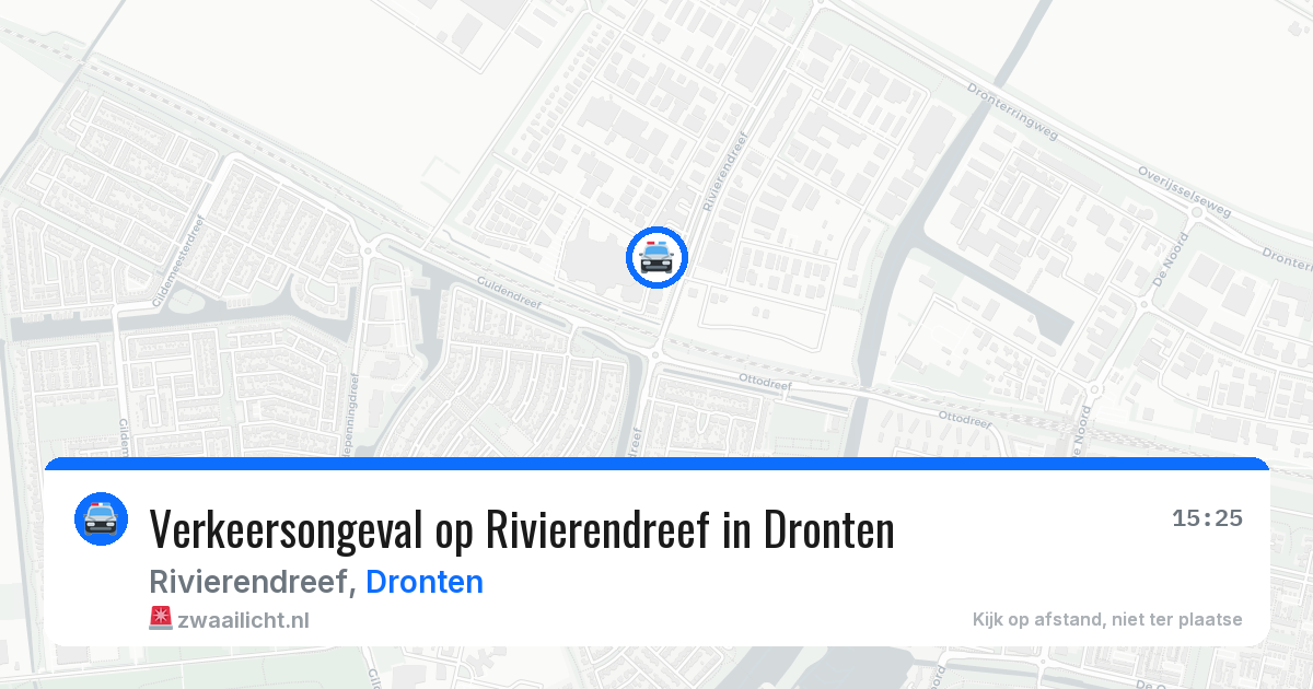 Verkeersongeval op Rivierendreef in Dronten — 22 jun 2026