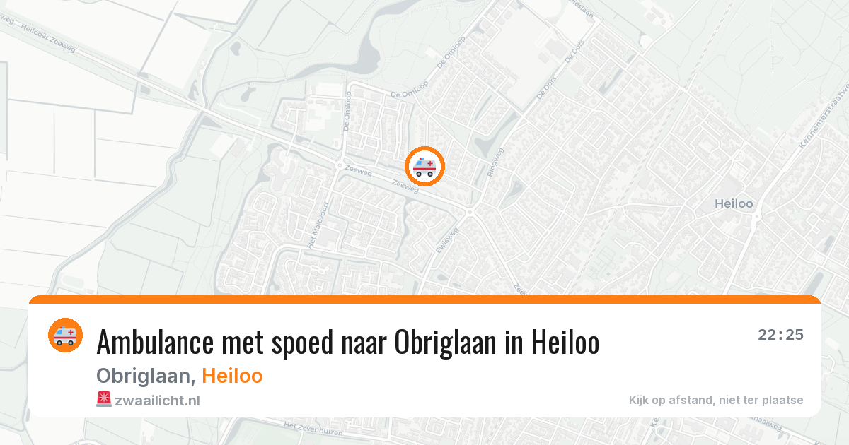 Ambulance met spoed naar Obriglaan in Heiloo — 22 mei 2026