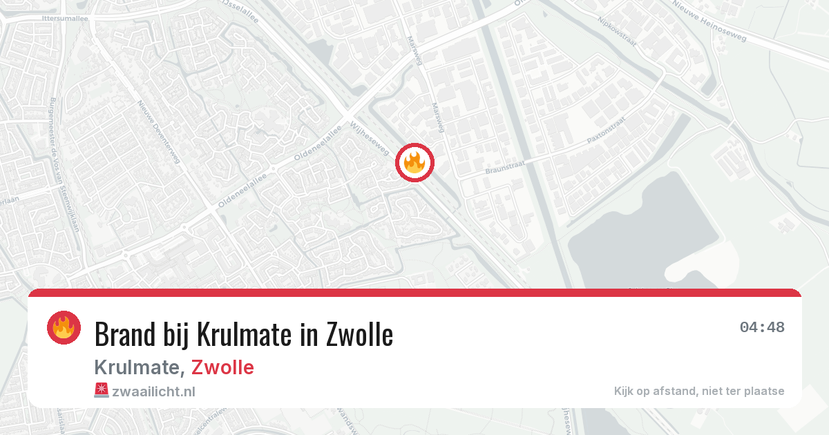 Brand bij Krulmate in Zwolle — 25 jun 2026