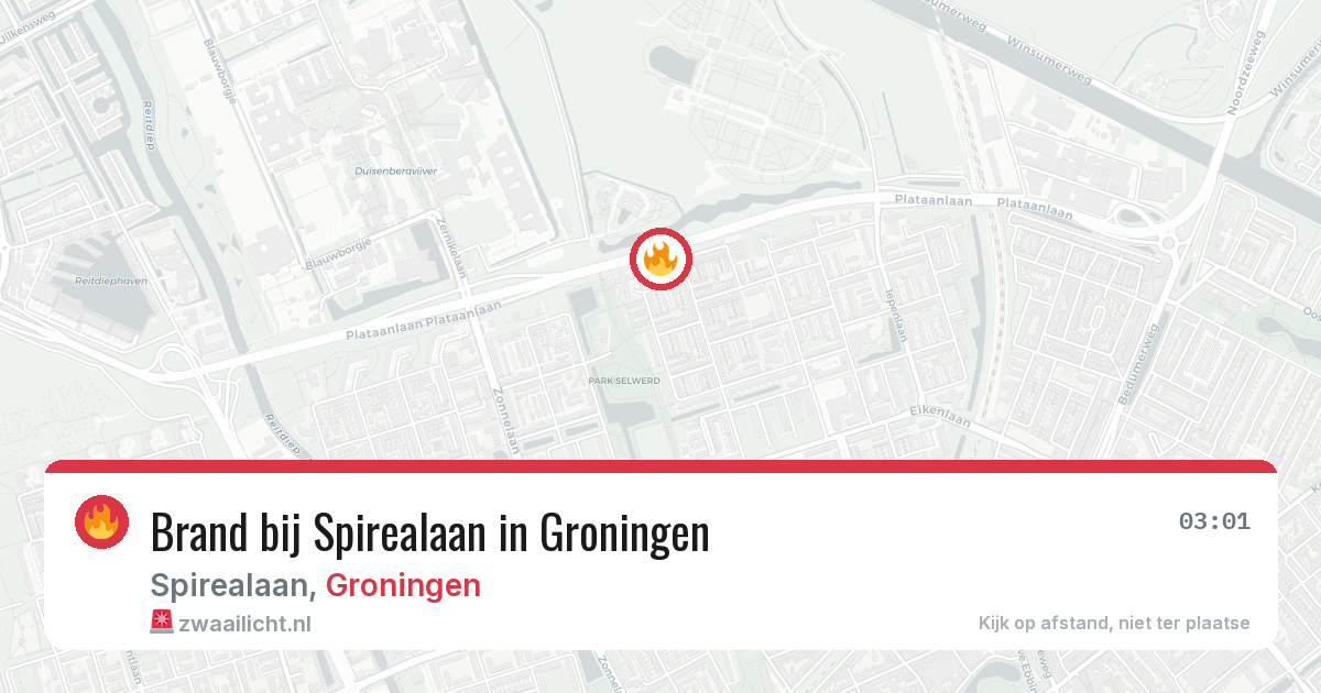 Brand bij Spirealaan in Groningen — 7 mei 2026