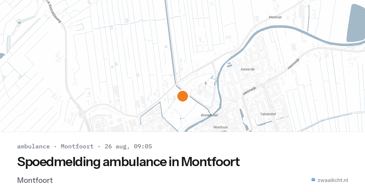 Spoedmelding ambulance in Montfoort — 26 aug 2026