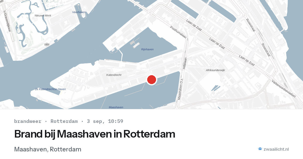Brand bij Maashaven in Rotterdam — 3 sep 2026