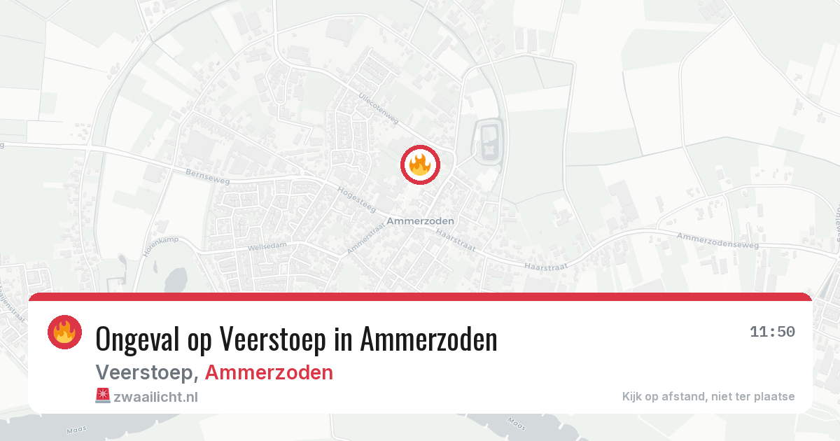Ongeval op Veerstoep in Ammerzoden — 6 jul 2026