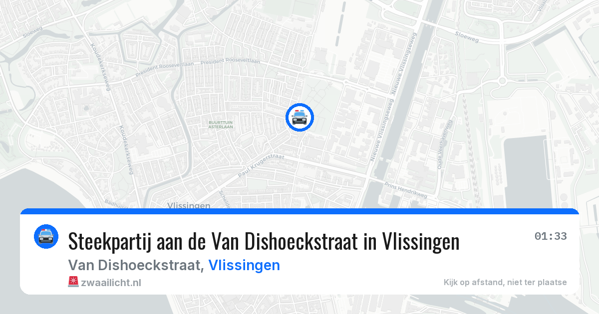 Steekpartij aan de Van Dishoeckstraat in Vlissingen — 16 mei 2026